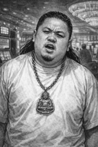 Big Mac of the novel Street Ohana walking through a casino in Las Vegas